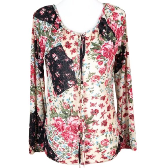 Karen Kane Tops - KAREN KANE Floral Peasant Boho Top Blouse M